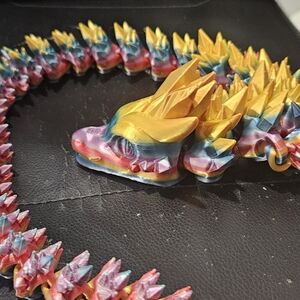 3D printed rainbow crystal dragon